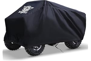 XYZCTEM Copertura impermeabile per ATV, resistente, colore nero, protegge 4 ruote da neve, pioggia o sole (nero, 208,3 cm)