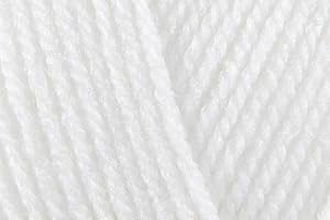 KHASO Stylecraft Special DK Crochet Yarn, Soft 100% Double Knitting Wool for Toys, Blankets, Cushion Covers, Jumpers - 100g Balls - White (1001) - Single (1 Ball)