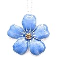 equilibrium Jewellery Silver Plated Forget Me Not Flower Necklace Gift Boxed