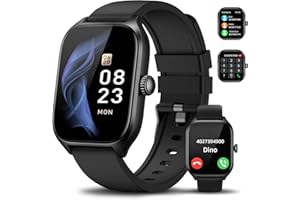ACCLAFIT Smartwatch, 1,85'' Orologio Smartwatch Uomo Donna Con Contapassi Sonno Stress Cardiofrequenzimetro Da Polso, Smart Watch Con Contapassi, 100+ Modalità Sportive Orologio Fitness Per Android iOS