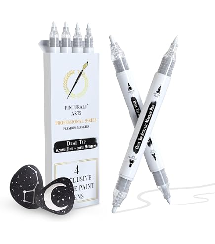 Pennarelli Creativi PILOT PINTOR – Set Da 2 (nero E Bianco), Punta EF Da 2,3 Mm, Inchiostro Coprente, Per Superfici Varie - 2