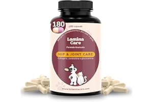 lamina care - Integratore Articolazioni Cane con Glucosamina, Condroitina e Collagene, Condroprotettori Cane Naturale, Joint Care Cani per Rafforzare Le Articolazioni e Le Anche, 180 Capsule
