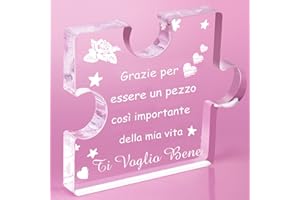 PulangRen Regali Natale, Regalo San Valentino per Lui Lei, Puzzle A Blocchi in Acrilico Inciso, Regalo Uomo Compleanno, Regalo Anniversario per Fidanzata Fidanzato Marito Moglie