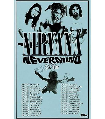 NirvanaNevermind Iconic Album Cover Poster  Various Sizes