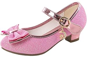 COZOZN Prinzessin Schuhe Mädchen Stöckelschuhe Kinder Bow Pailletten Party Pumps Mädchen High Heels Sandalen für Kinder