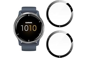 TECHO Screen Protector Compatible with Garmin Venu 2 Protective Film [Anti-Fingerprint] [Full Coverage] [Anti-Scratch] [Ultra Shatterproof] [Bubble Free] [Crystal Clear] 3 Pack