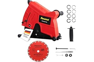 FANZTOOL Capot Aspiration pour Meuleuse 230, Aspiration Flex pour Fraise à Rainureuse, Compatible avec 99% des Meuleuses d'angle, Capot de Protection Réglable sans Outil.