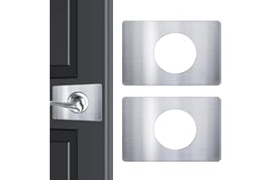 Zolunu Piastra di riparazione della serratura della porta, piastra di rinforzo della serratura della porta, piastra di fissaggio della serratura della porta - Argento 2 Pack
