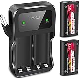 Xbox One Controller Akku, 2500mAh Wiederaufladbarer Xbox One Akku Packs mit Ladeatation für Xbox One / One S / One X / Elite Kabelloser Controller, 2 Packs Akku und Ladegeräte Sets