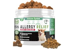 DAILY PET CARE Advanced Itch Relief for Dogs – Stop Scratching, Licking & Hot Spots – Soothe Skin, Paws, Ears – Omega 3, Colostrum – Tasty Allergy Chews for Small, Medium, Large Dogs