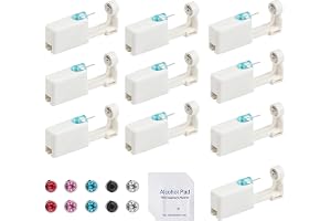 GETRICH 10 stycken öronhåls-set, öronhålspistol, öronpiercing stickset med örhängen, för flickor