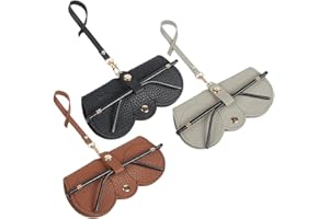 Ldirect 3 Stück Weich Leder Sonnenbrillen Taschen, Tragbare Brillenetuis Schlanke Brillenetuis Halter Sonnenbrillen Etui