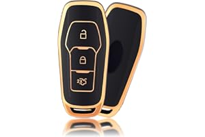 OFFCURVE Schlüsselhülle Autoschlüssel Hülle, Schlüsselcover Schlüsselgehäuse Schlüssel Schutzhülle Passt für Ford Focus Mondeo Mustang Fiesta Ecosport Kuga Galaxy Explorer Ranger Escort ST S-Max MK3