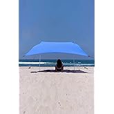 Bundera Zelt 2.3 Meters Canopy Awning Beach Umbrella Terrace Garden Gazebo Camping Picnic Sunshade Umbrella (Blue)