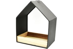 UNUS Garden Mangiatoia per uccelli in zinco da appendere, casetta per uccelli con ciotola estraibile, mangiatoia da giardino