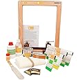 sumikrafts Complete Screen Printing Kit: PVC Silver Ink 250gm + Double Hinge Table Clamps + 8 Black Phosphated Drywall Screws (3.5cm) + Large Screen Frame (12"x15")