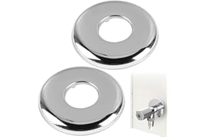 XUENIU 26mm G3/4 Chrome Pipe Cover 2Pcs Shower Water Tap Round Valve Radiator Base Plate High Tall Hole Collar Stainless Steel for Bathroom Kitchen Faucet Sanitary Facilities Installation