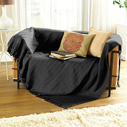 Preisvergleich Produktbild Sofaüberwurf, Groß, Schwarz
