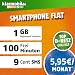 Produktbild klarmobil Smartphone Flat S mit 1000 MB Internet Flat max. 21,6 MBit/s, 100 Frei-Minuten in alle deutschen Netze, 24 Monate Laufzeit, monatlich nur 5,95 EUR, Triple-Sim-Karten