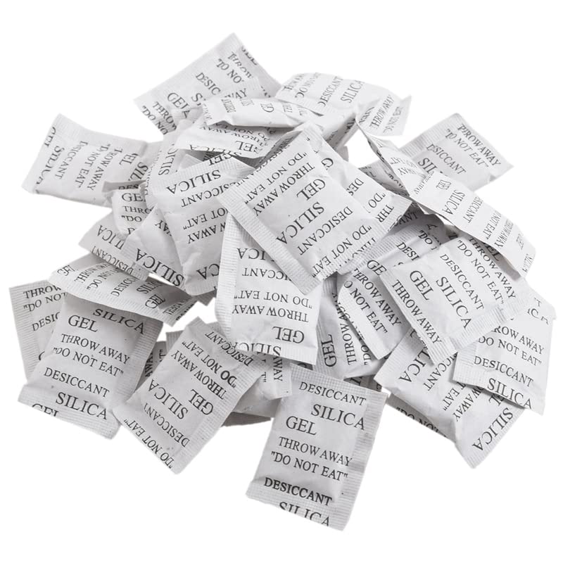 bvslf Silica Gel 5 Gram Pouch of 50 Packets (5gm / 50 packets) | Silica Gel Pouches for Room Kitchen Wardrobe Cupboard car Be