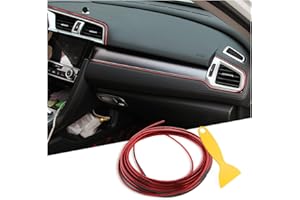 CGEAMDY Auto Lüftungsschlitz Dekoration, Auto Klimaanlage Innen Zierleisten Dekoration Zubehör, Auto Zierleisten Innen Universal Flexible Strip Für Autozubehör (Rot)