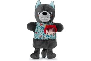 LILLIPUTIENS - Marionetta da Mano Louis Il Lupo - Giocattolo interattivo per Bambini - Ideale per raccontare storie Divertenti e rivisitare la Famosa fiaba - Stimola l’immaginazione - dai 2 Anni