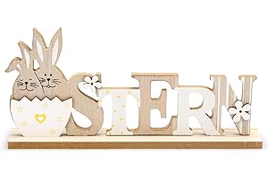 YEWCEP Ostern Schriftzug Aufsteller, Oster Deko, Ostern Deko, Deko Ostern, Schriftzug Mit Osterhasen, Osterdeko Zum Hinstellen, Für Kinder Ostern Frühling Geschenk Party Dekoration
