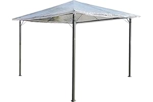 QUICK STAR Nice Bâche de Protection étanche pour tonnelle Transparent 3 x 3 m