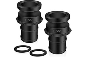 FANOVO 2PCS Polypropylene Cam lock Fittings, 2" Type E Poly Plastic Cam and Groove Hose Fitting cam lock fittings, 2" Male Adapter x Hose Shank Cam lock Coupling connector (2 inch)