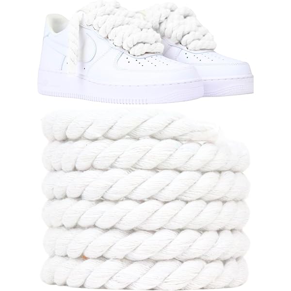 Lacets Corde Pour Air Force 1 - 2 Paires 8mm, 140cm, Coton Premium, Style Sneakers Personnalisable - 7