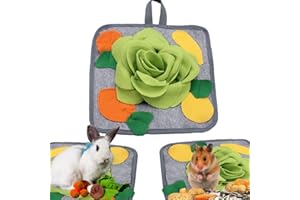 Abizoo Kaninchen Schnüffelteppich Meerschweinchen Spielzeug Schnüffelmatte,Intelligenz Hasen Interaktive Futtermatte Faltbar rutschfest Schnüffelspielzeug Hamster Hunde Polar Fleece