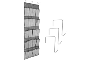 Navaris Scarpiera Salvaspazio Slim - Organizer Porta Scarpe 20x Scomparti - Scarpiera Pensile per Porte Ante Armadi - Organizzatore Portaoggetti Bagno