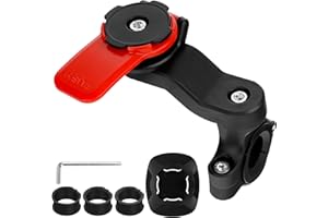 CUTYERBEE Soporte para teléfono de moto – Amortiguador de vibración compatible con smartphones universales (iPhone, Android, Samsung...), para manillar de bicicleta, patinette, quad, Scooter, Twist & Lock