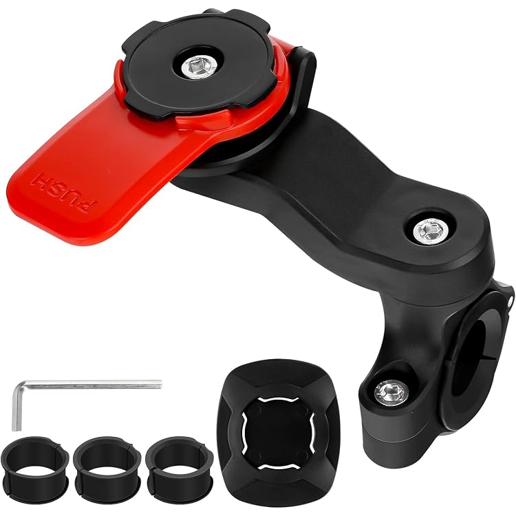 Support Guidon Téléphone Moto/vélo – Rotatif 360°, Amovible, Compatible 4,7 à 7,2"