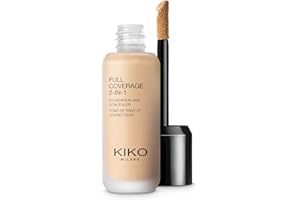 KIKO Milano Full Coverage 2-in-1 Foundation & Concealer 15 - WB 25, Fondotinta E Correttore 2 In 1, Elevata Coprenza