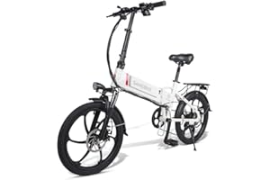 SAMEBIKE Bicicleta Eléctrica Plegable De 20 Pulgadas, Batería Extraíble De 48V 10.4AH, Bicicleta De Montaña De 7 Velocidades, Mini Bicicleta Eléctrica De Ciudad Plegable para Adultos
