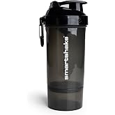 Smartshake O2GO ONE Plastik Protein &Ccedil;alkalayıcı Şişesi, 800 ml | 27 oz - Sızdırmaz Vidalı Kapak - BPA İ&ccedil;ermez - &Uuml;niseks - Siy