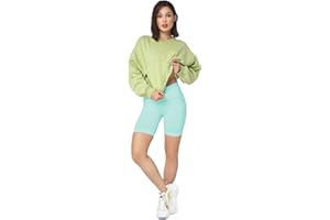 SOFTSAIL Leggings for Women Biker Shorts Cotton High Waist Tummy Control Slimming Breathable Elastic Ladies Stretching Gym Workout Yoga Pants