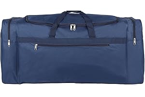 ALEXANDER MILANO Plegable Bolsa de Viaje Extra Grande de Mano Equipaje Equipado Weekender Tela Multi Bolsillos Hombro 90 * 40 * 40 cm Capacidad de 144L XXL (Blue)