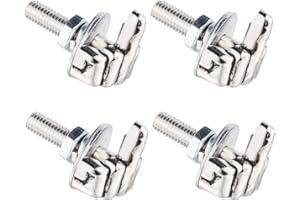 Temzzer Number Plate Screws Motorcycle Cool Metal Anti Theft License plate bolts for Most Vehicle Motorcycle 4 Pcs (Silver 1)