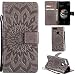 Produktbild Ooboom® Xiaomi Mi 5X / Xiaomi Mi A1 Hülle Sonnenblume Muster Flip PU Leder Schutzhülle Handy Tasche Case Cover Stand mit Kartenfach für Xiaomi Mi 5X / Xiaomi Mi A1 - Grau