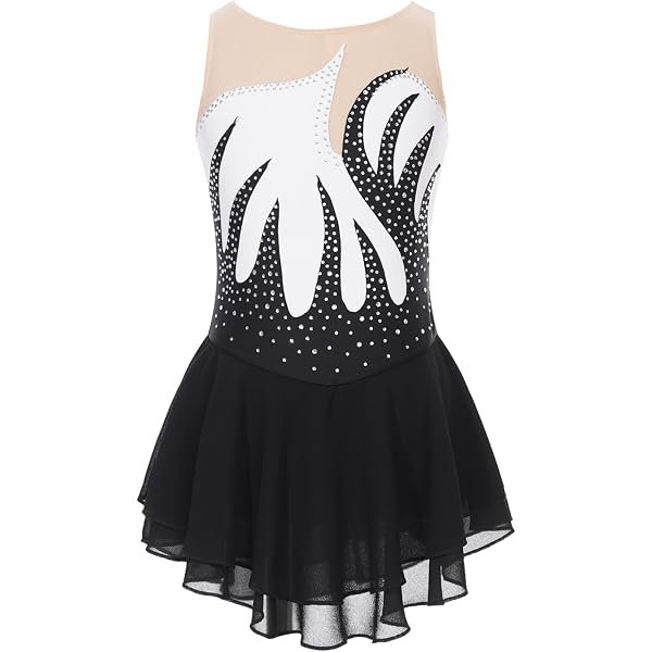 Robe De Ballet Asymétrique Pour Fille 3-14 Ans - Dos Nu, Bretelles, Jupe En Mousseline