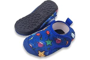 Dotty Fish Kids Swim Shoes - Water & Beach Shoes, Non-Slip, Quick-Dry | Barefoot, Lightweight, Flexible, Rubber sole, Adjusta