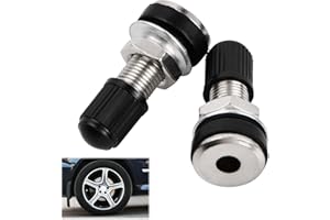 HOAAIGO 2 Piezas Válvulas para neumáticos de Motocicletas y automóviles, Válvulas de Llanta para Coche, Neumáticos de Moto con Tapas Antipolvo, Válvulas de Coche a Presión para Coches, Motos, Bicicletas