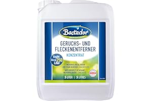 Bactador Enzymreiniger - Geruchsentferner & Fleckenentferner Konzentrat 5L - Mikrobiologischer Geruchsneutralisierer - Porentiefe Reinigung in Haushalt und Tierhaltung -