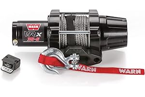 WARN 101030 VRX 35-S Powersports Verricello con interruttore montato sul manubrio e corda sintetica: diametro 3/16" x 50' lunghezza, capacità 1,75 tonnellate (1,6 kg)