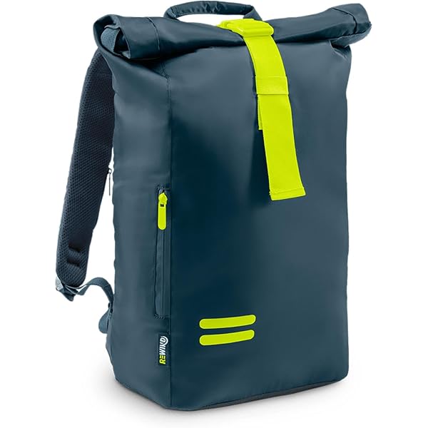 REWIND Stylish, lightweight and water-repellent backpack for every day including laptop compartment (15 inches) and secret compartment, 46 x 29 x 16.5 cm, blue Computers & Accessories