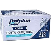 Kullan At Market Dolphin Kağıtlı Tahta Karıştırıcı 10cm 250li