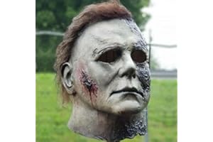 ABIN Michael Myers Mask,Halloween Latex Mask,Horror Full Head Mask,Halloween Cosplay Costume Theme Party for Adults Men Women