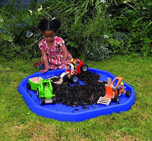 CrazyGadget Children Kids Tuff Spot Colour Mixing Tray Large Plastic for Playing Toy Sand Pool Pit Water Game Animal Figures etc. - MADE IN UK (Blue)